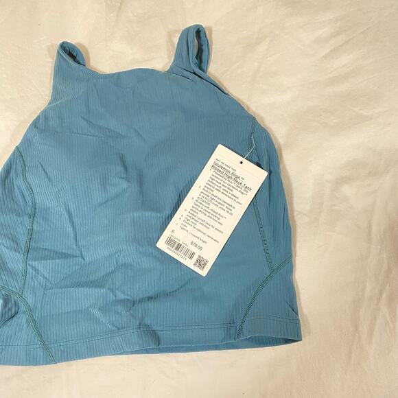 lululemon Align Ribbed High-Neck Tank Top Green 6 - Picture 6 of 7